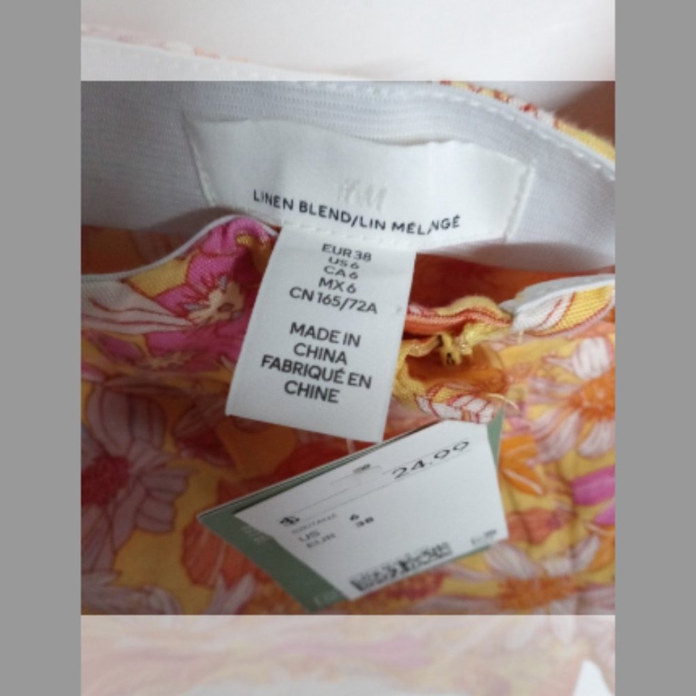Women's H & M Linen Blend Shorts - Picture 3 of 4